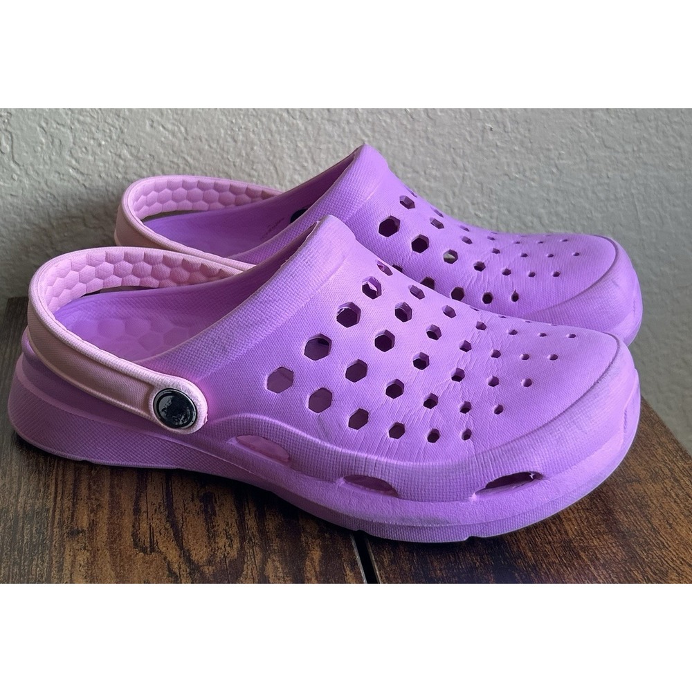 Joybees Girls Clogs Slip On Shoes Casual Breathable Purple Pink Size 3